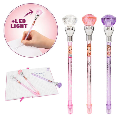TOPModel Kugelschreiber mit Licht GLITTER QUEEN | Boutique Ballooons