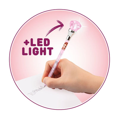 TOPModel Kugelschreiber mit Licht GLITTER QUEEN | Boutique Ballooons