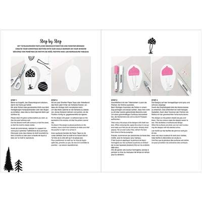 Rico Design Vorlagenmappe Nostalgic Christmas Fenster- und Glasmalerei mit Kreidestiften
