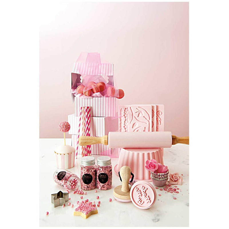 Rico Design Papierstrohhalme rot-schwarz-rosa 24 Stück | Boutique Ballooons