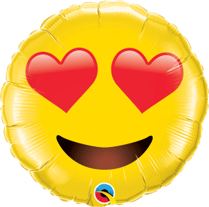 Emoji mit Herzaugen XXL | Boutique Ballooons