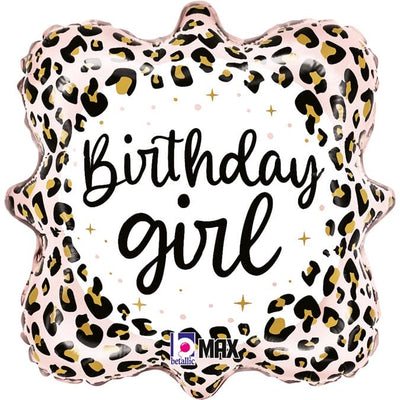 Satin Leopard Birthday Girl | Boutique Ballooons