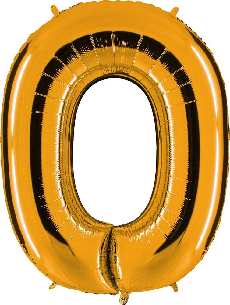 Zahlenballon 0 XXL  - Altgold | Boutique Ballooons