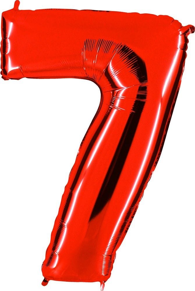 Zahlenballon 7 XXL  - Rot