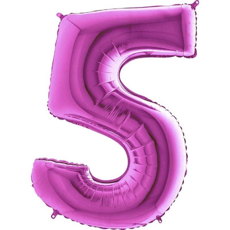 Zahlenballon 5 XXL  - Lila