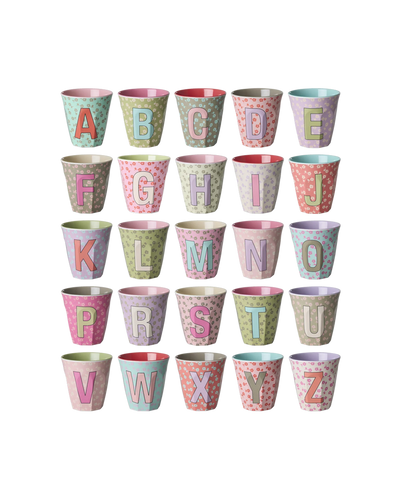 Medium Cup - Pink - D - Flowers