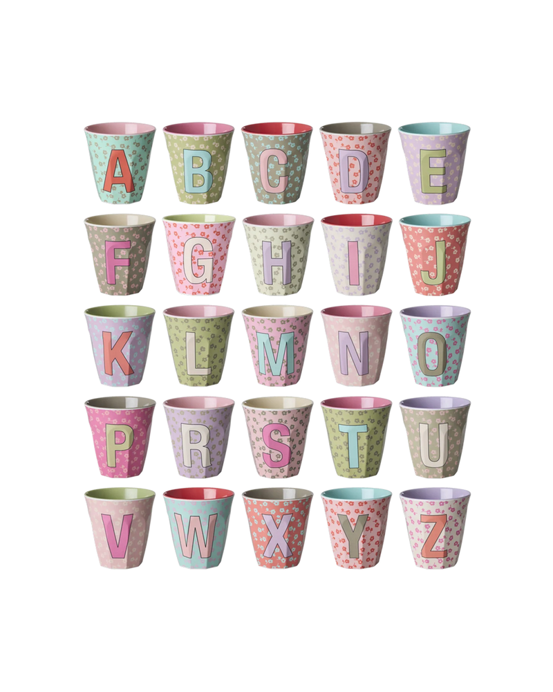 Medium Cup - Pink - D - Flowers