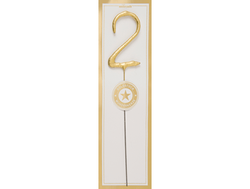 2 gold Goldstück weiß Wondercandle® classic | Boutique Ballooons