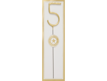 5 gold Goldstück weiß Wondercandle® classic | Boutique Ballooons