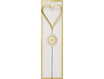 Herz gold Goldstück weiß Wondercandle® classic | Boutique Ballooons