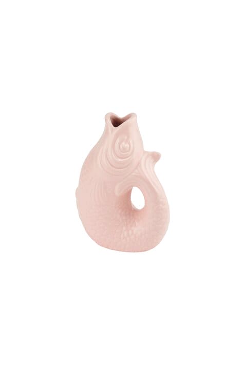 Monsieur Carafon Fisch Vase XS, Sea Pink