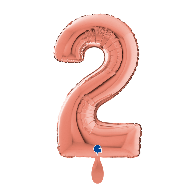 Zahlenballon 2 XL - Rose Gold