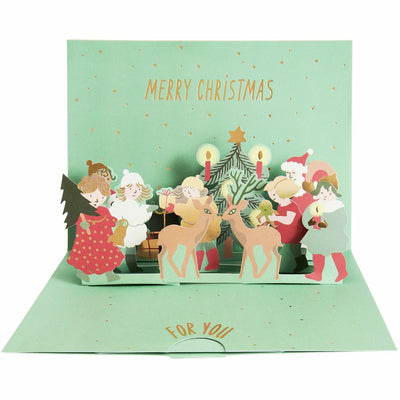 POP-UP KARTE WEIHNACHTSMANN FÜR GELDGESCHENKE A5