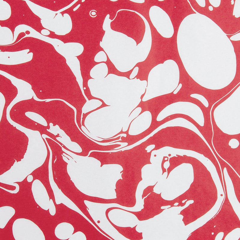 SEIDENPAPIER MARMOR 415X50CM 28G/M² ROT/WEIß