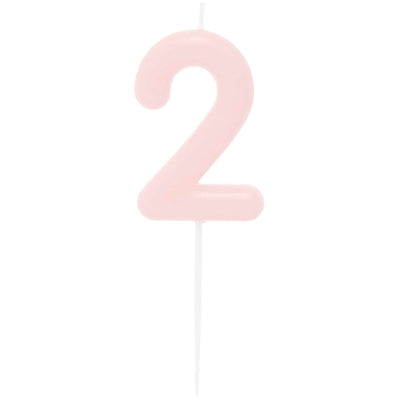 ZAHLENKERZE 2 ROSA 10,5CM | Boutique Ballooons