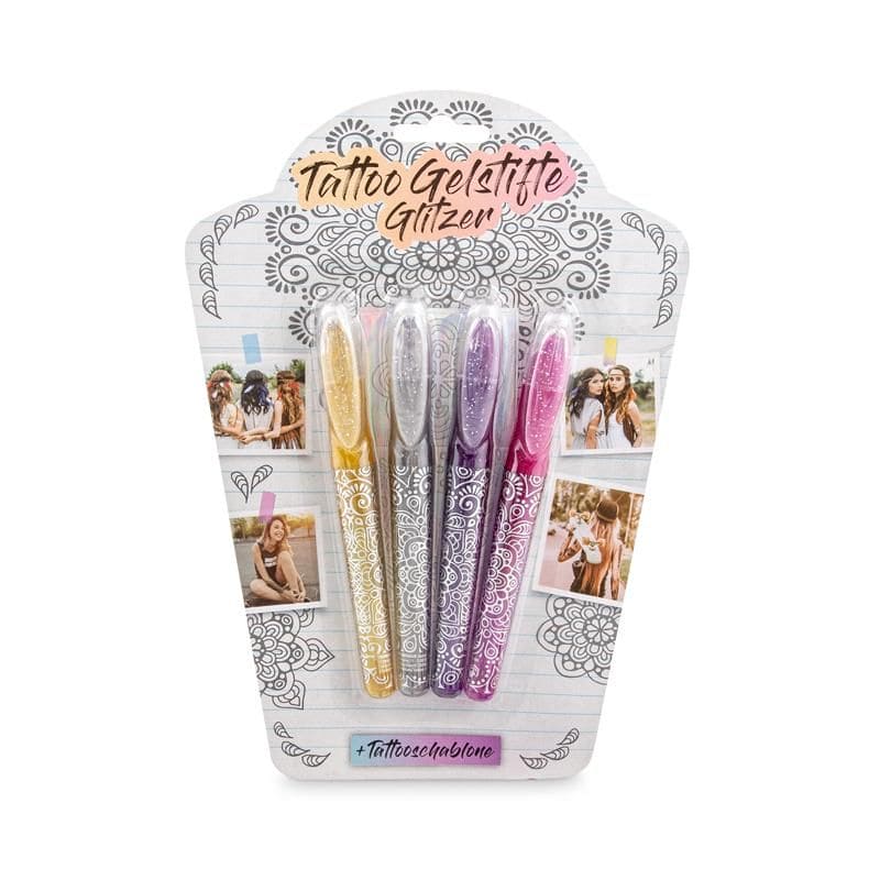 FESTIVAL FEELINGS TATTOO GELSTIFTE GLITZER 4ER-SET