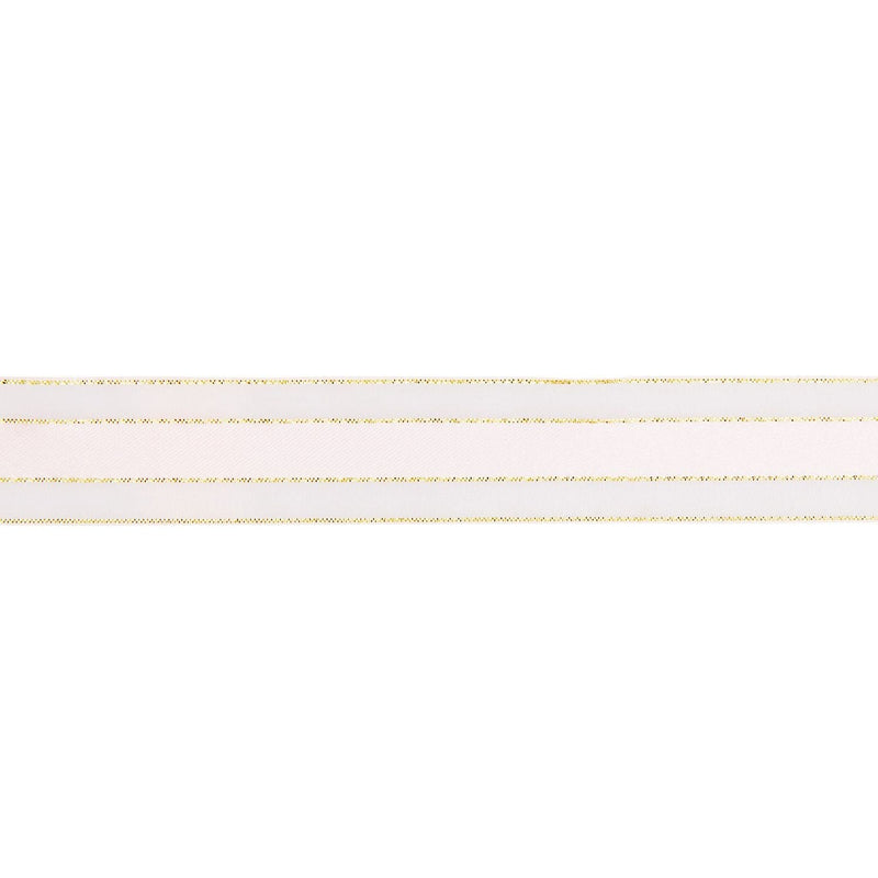 ORGANZABAND ROSA/GOLD BREIT 25MMX3M