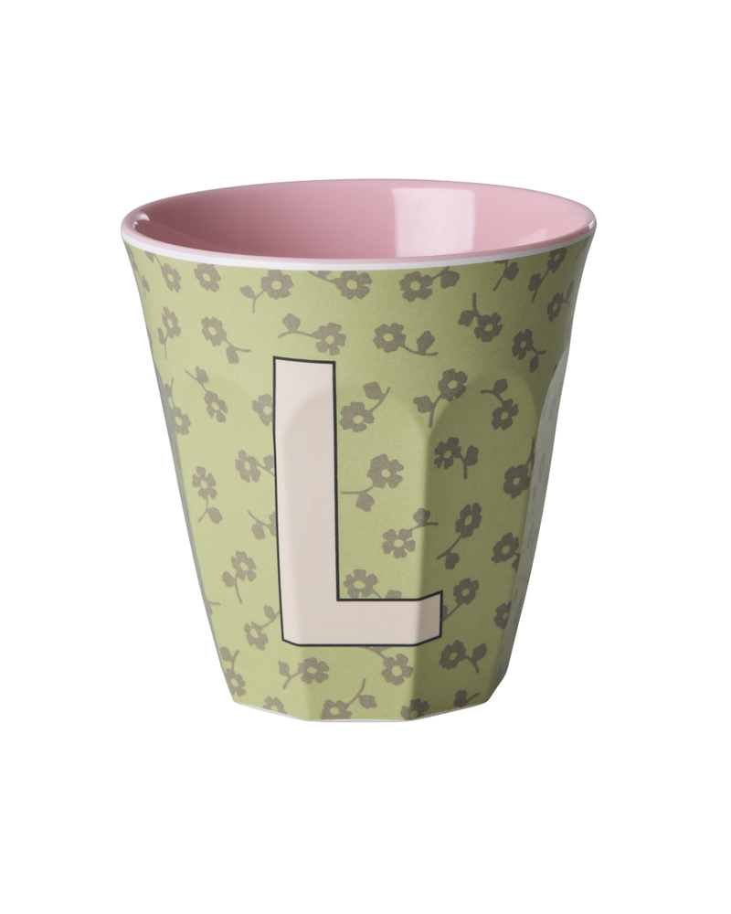 Medium Cup - Soft Green - L - Flowers