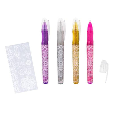FESTIVAL FEELINGS TATTOO GELSTIFTE GLITZER 4ER-SET