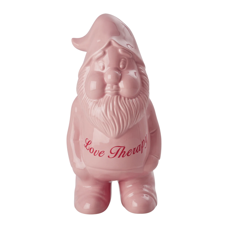 Groß Gnom Keramik Vase - Hellrosa