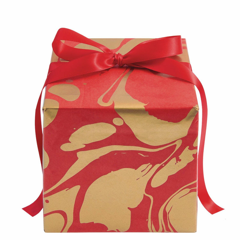 SEIDENPAPIER MARMOR 415X50CM 28G/M² ROT/GOLD