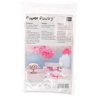 SEIDENPAPIER POMPONS, ROSA FSC MIX 3 STK