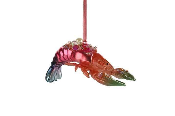 HÄNGER HUMMER MIT PERLEN, ROT
