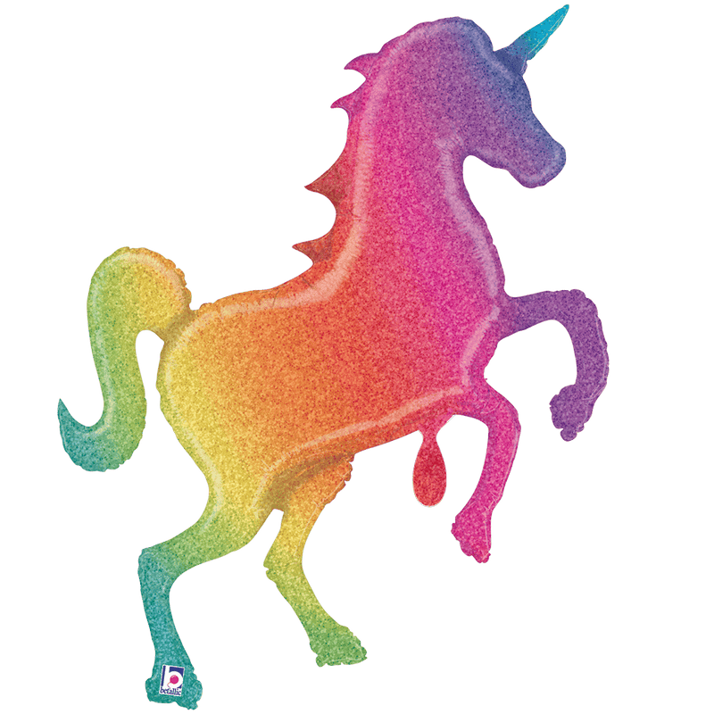 Folienballon Glitter Rainbow Unicorn XXL