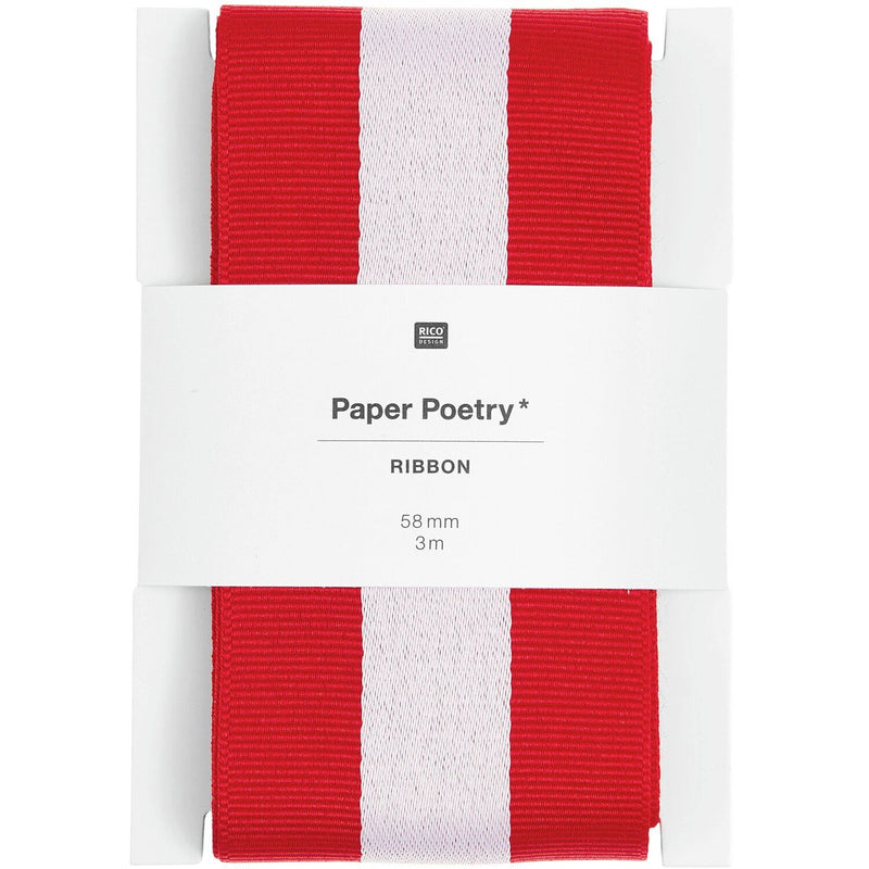 PAPER POETRY WEBBAND DUO STREIFEN ROT/WEISS 58MMX3M
