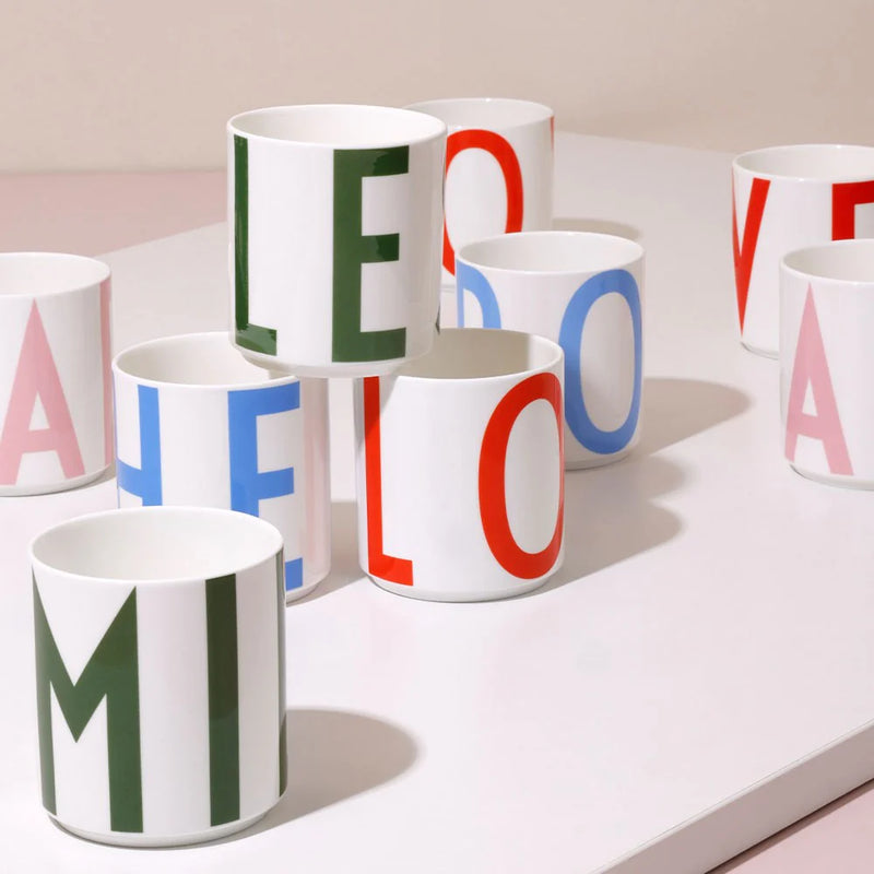 Design Letters - XL Vintage ABC cups - Smile