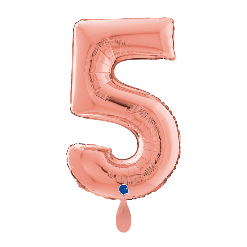 Zahlenballon 5 XL - Rose Gold