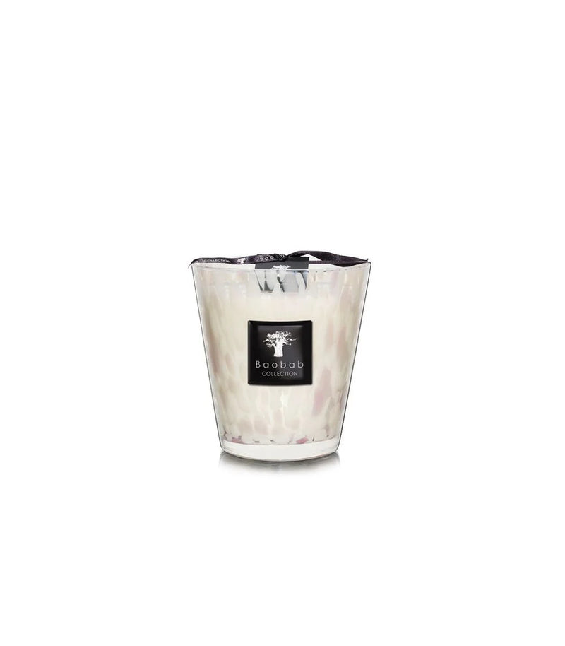Baobab Candle, Max 16 White Pearls