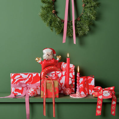 SEIDENPAPIER MARMOR 415X50CM 28G/M² ROT/GOLD
