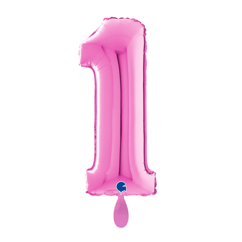 Zahlenballon 1 XL - Fuxia