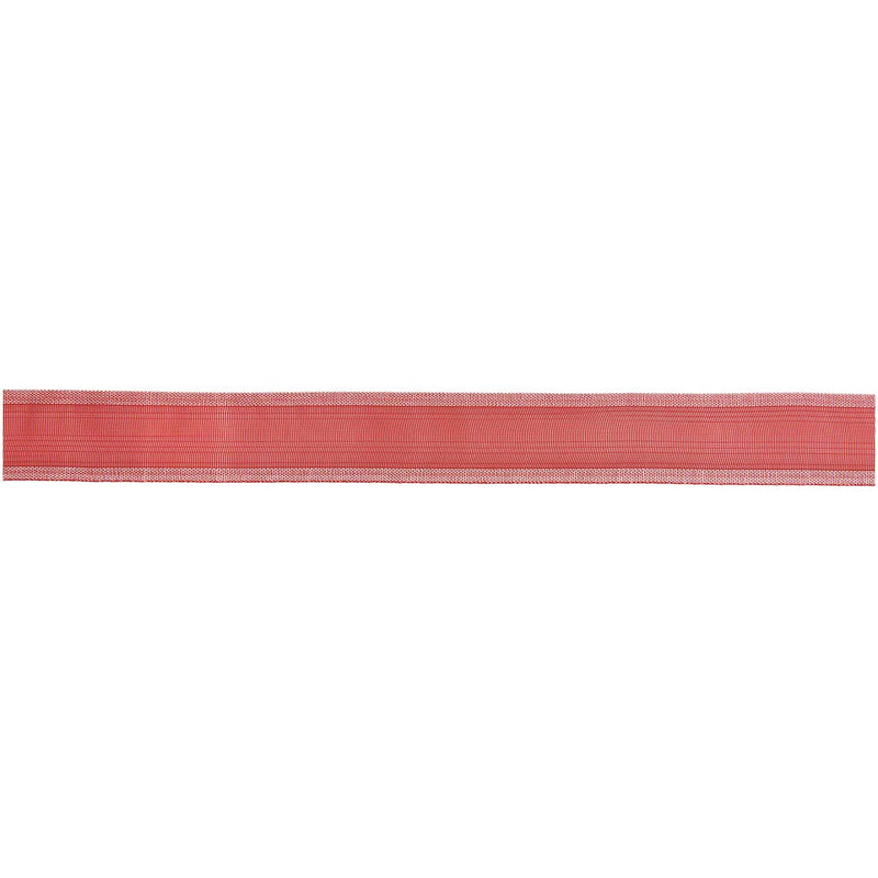 Organzaband, Rot/Silber, 16 mm x 3 m