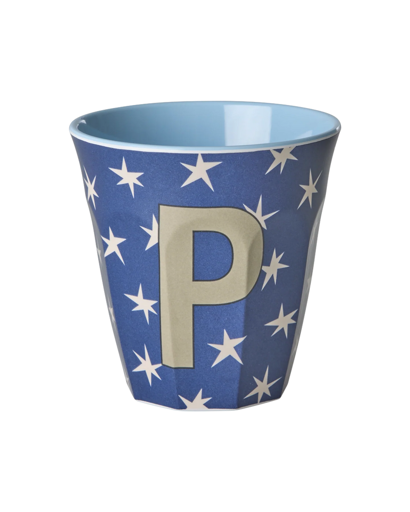 Medium Cup - Dark Blue - P - Stars