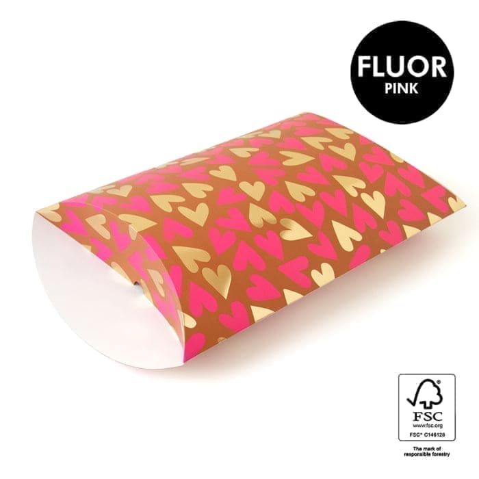 Kissenschachteln - Medium - Hearts Fluor Pink