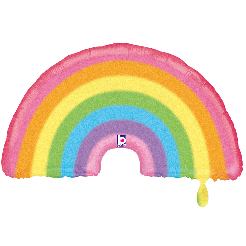 Folienballon Glitter Pastel Rainbow XXL