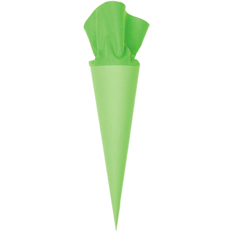 Schultüte mit Filzverschluss, 70 cm, Grün, FSC Recycled