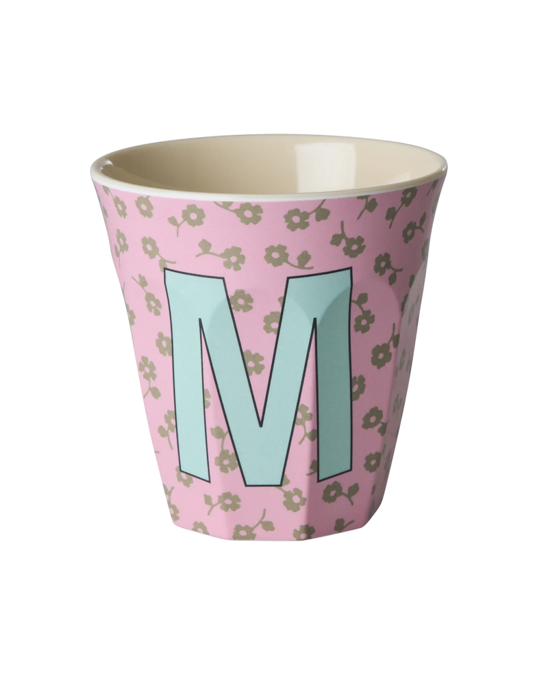 Medium Cup - Pink - M - Flowers