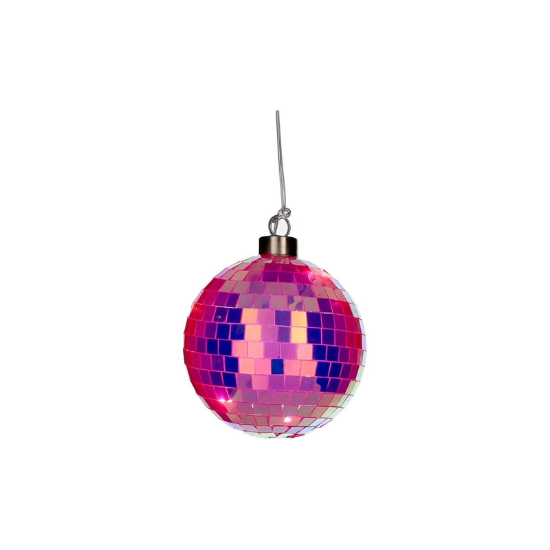 Disco, LED-Kugel, 10cm, neon pink