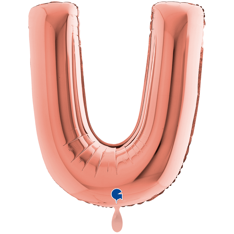 Buchstabenballon U XXL - Rosegold