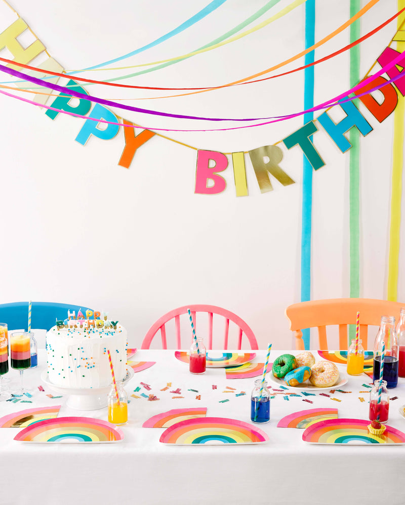 Talking Tables - Regenbogen-Girlande, Happy Birthday | Boutique Ballooons