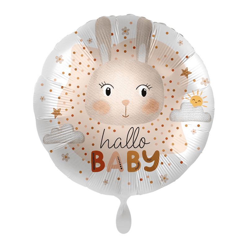 Folienballon Baby Girl - Hallo Baby Hase