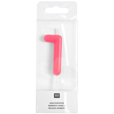 ZAHLENKERZE 1 NEON PINK 10,5CM | Boutique Ballooons