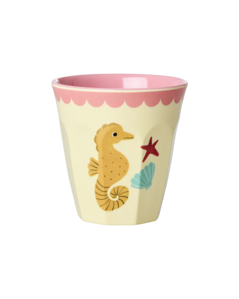 Kleiner Becher - Koralle - Ocean Print - Seahorse