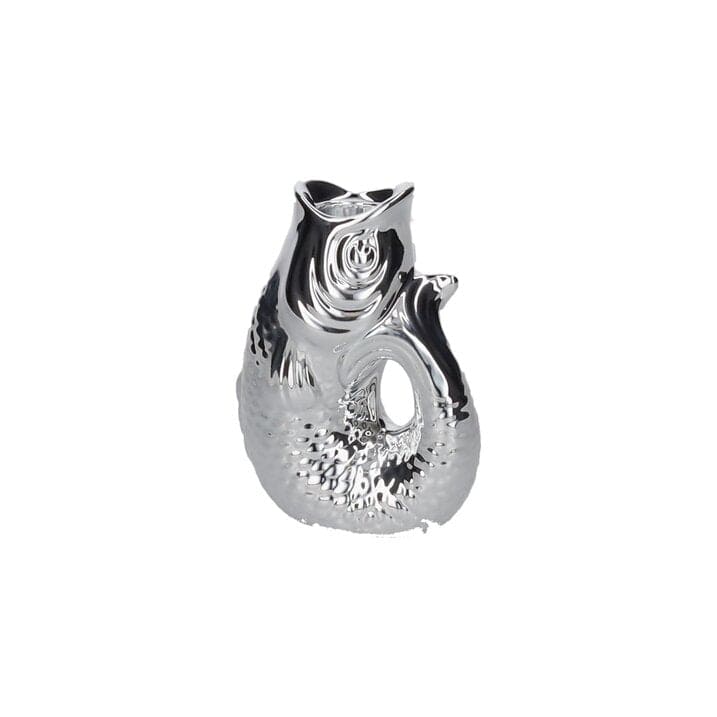MONSIEUR CARAFON, FISCH, KERZENHALTER XS(H12,7 CM), SILBER