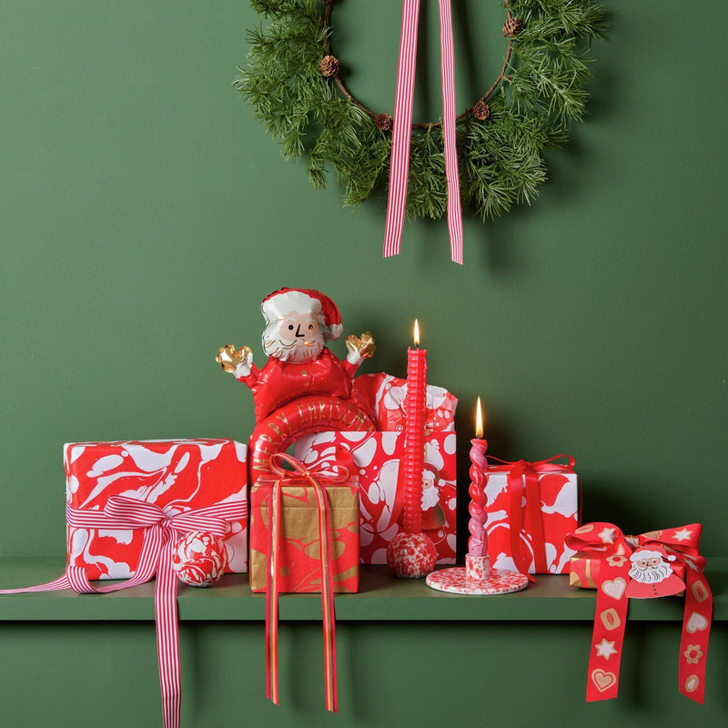 SEIDENPAPIER MARMOR 415X50CM 28G/M² ROT/GOLD