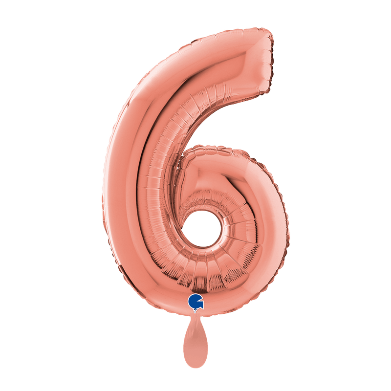 Zahlenballon 6 XL - Rose Gold