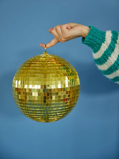 Groß Diskokugel - Gold